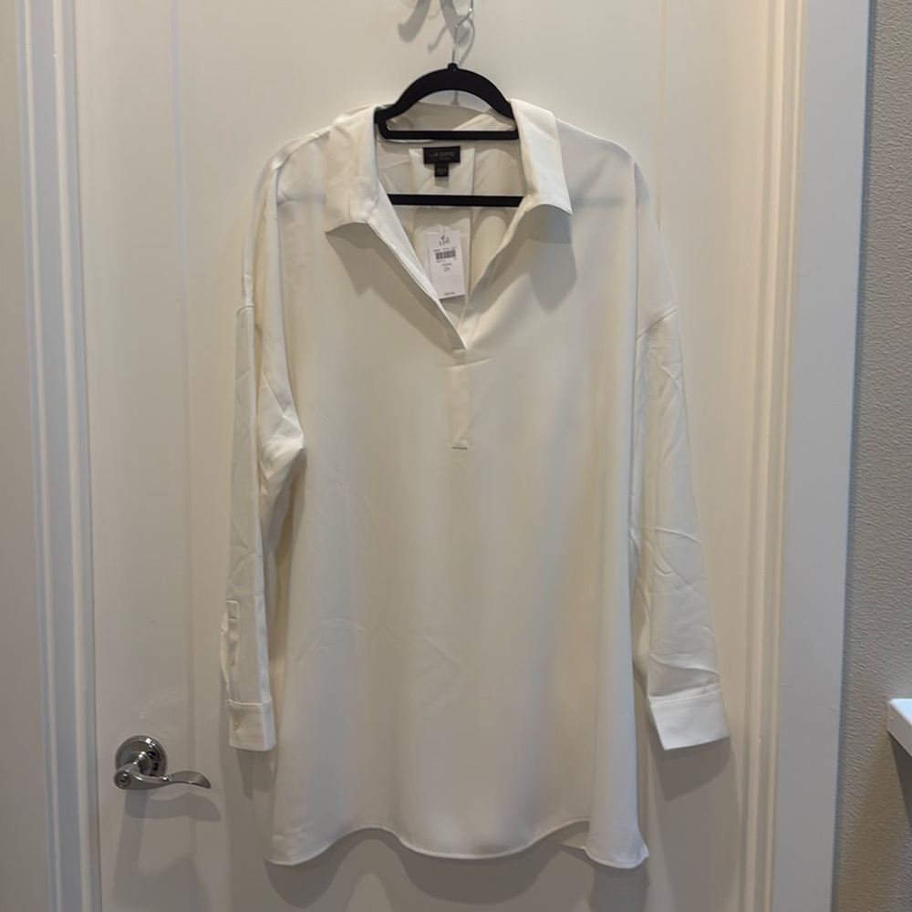 J.JILL - wearever easy care essential tunic. Cream. 2X NWT